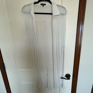 William B white overlay shirt